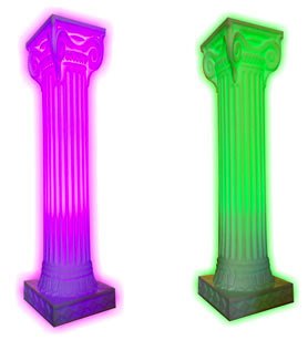 Columns with lighting